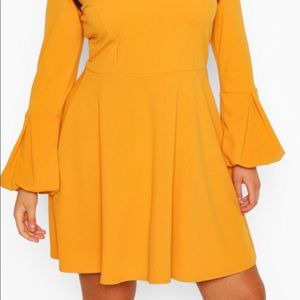 Plus Volume Sleeve Skater Dress NEVER WORN